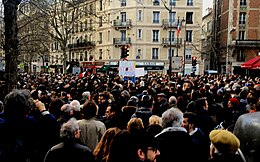 Memorial march for Mireille Knoll 28 March 2018 in Paris Marche blanche Mireille Knoll Paris.jpg