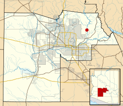 Rio Verde okulunun Maricopa County, Arizona şehrindeki konumu.