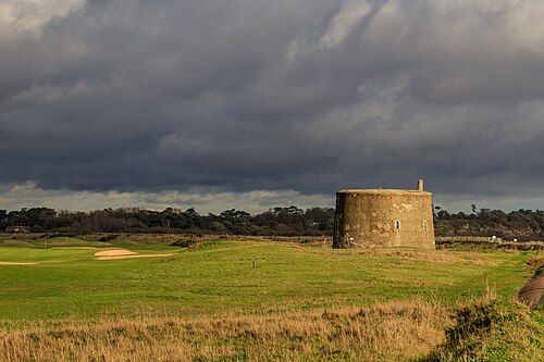 Martello tower on edge of Felixstowe Ferry golf course.jpg