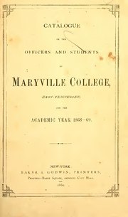 Thumbnail for File:Maryville College Catalog 1868-69 (IA maryvillecoll186869mary).pdf