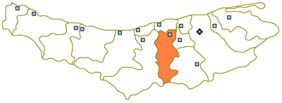 Map showing the location of Babol county as well as Babol city in Mazandaran.