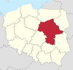 Situo de Mazovia Provinco en Pollando.