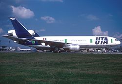 Diese McDonnell Douglas DC-10 wurde am 19. September 1989 durch einen Anschlag zerstört