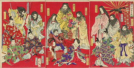 ไฟล์:Meiji-tenno among kami and emperors.JPG