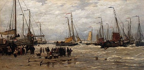 Hendrik Willem Mesdag, Pinks in the breakers, vers 1880.