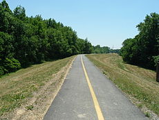 A recently completed section of a planned 110 mile bike trail around the city Millcreektrail1.jpg