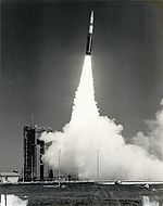 Minuteman II missile launch from LC-32, Pad B, 25 May 1965 Minuteman II.jpg