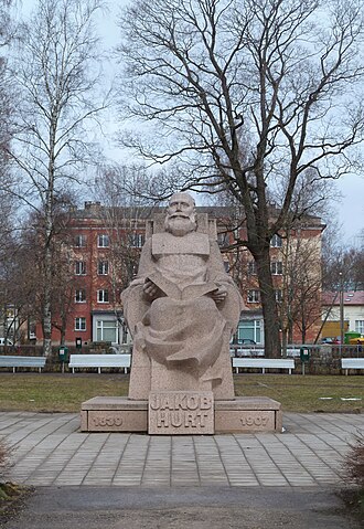 Monument to the organiser of Monumenta Estoniae Antiquae in Tartu Monument Jakob Hurt Tartu.JPG