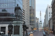 View of rear of monument facing down W. Market Street Morton Looks at West Market Street.jpg