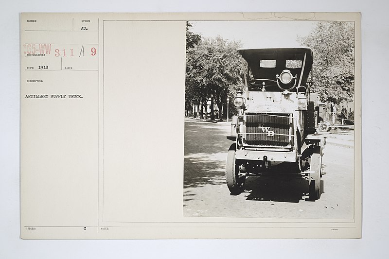 File:Motor Vehicles - Motor Trucks - Special - Artillery Supply Truck - NARA - 45507982.jpg