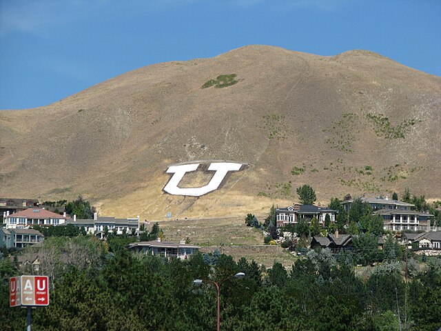 The University of Utah "U" in Salt Lake City. The University is one of the few original participants in the Early Admission Program to still admit sel