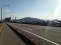 Mount Bizan from Yoshinogawa-Ohashi Bridge.JPG