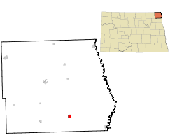 Location of St. Thomas, North Dakota