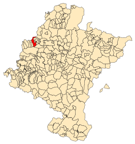 Kaart van Etxarri-Aranatz