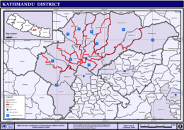 Distretto di Katmandu – Mappa