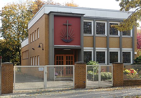 Neuapostolische Kirche (Berlin Schmargendorf) Grundstückseingang