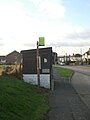 The bus stop at Long Lane, Newport, Isle of Wight. At the time it served Southern Vectis buses on routes 8, 9 and 10. However from the timetable change two days later on 20 December 2009, route 10 was withdrawn.