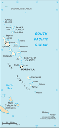 Karte von Vanuatu