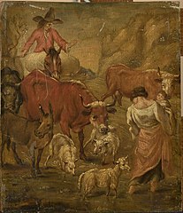 Shepherds with cattle