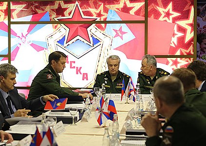 На заседании наблюдательного совета ЦСКА, 15 апреля 2015.