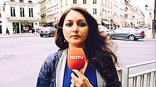 Noopur Tiwari reporting for NDTV from the Paris Climate Summit Noopur Tiwari NDTV.jpg