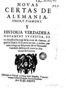 Novas certas de Alemania, Italia, y Piamont (1642)