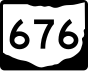 Marcador de la ruta estatal 676