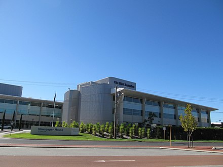 Seven West Media's Newspaper House, where The West Australian newspaper is produced
