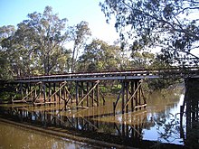 Old Goulburn Bridge Seymour, which was once the main crossing point of the Goulburn River for Melbourne to Sydney road