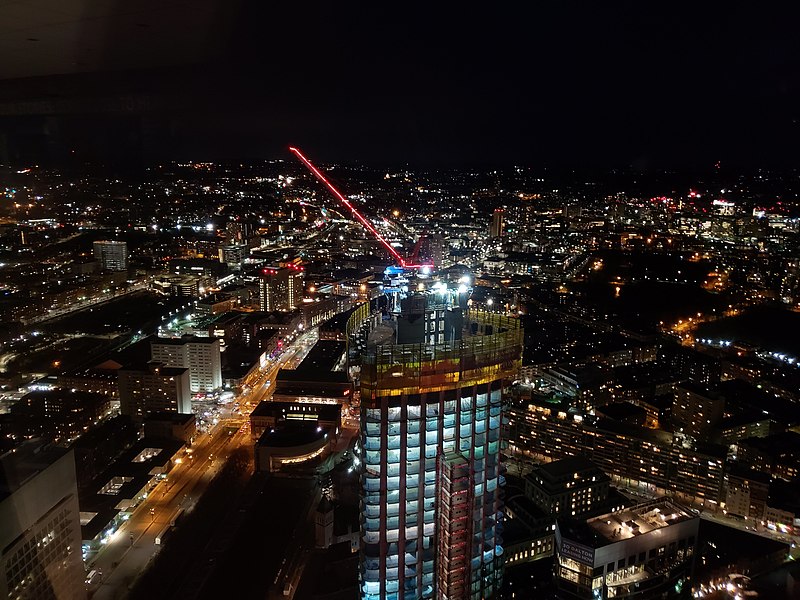 File:One Dalton construction at night, April 2018.jpg