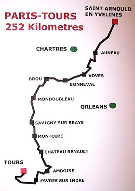 Karte Paris–Tours