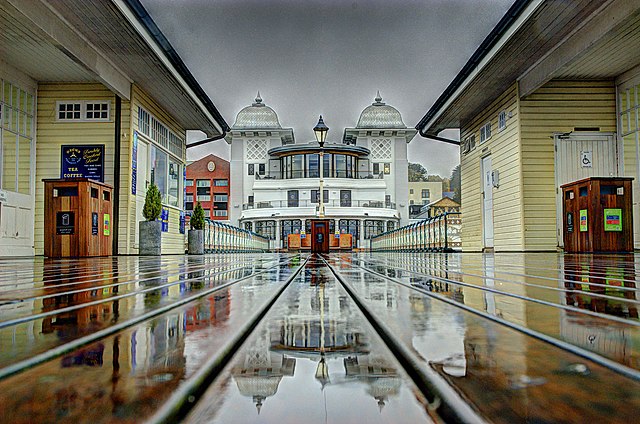 Image: Penarth Pier Pavilion in the Rain   geograph.org.uk   3872296