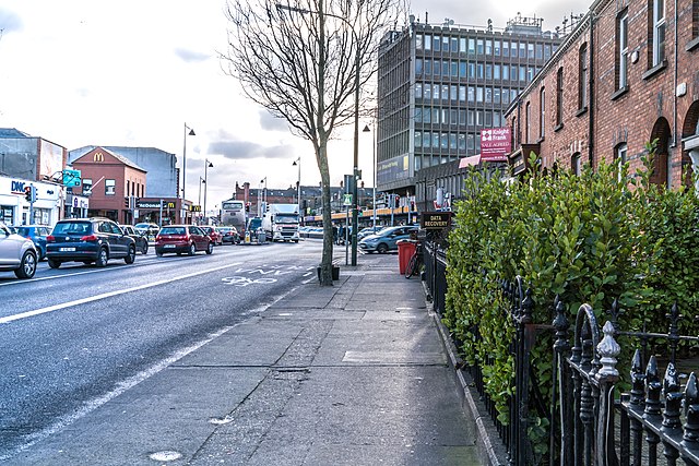 The predominantly commercial Phibsborough Road, Phibsborough