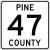 Pine County 47-yo'nalish MN.svg