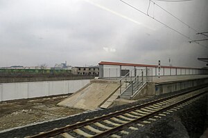 Platform end of Xiuwenxian Railway Station (20180215115304).jpg