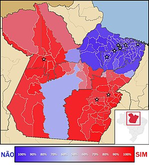 Plebiscito de separação do Carajás - voto por município.jpg
