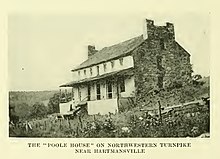 Poole House along Northwestern Turnpike near Hartmansville, WV, circa 1908 Poole House along Northwestern Turnpike near Hartmansville WV from Book of the Royal Blue October 1908 Vol 12 No 01 Page 10.jpg