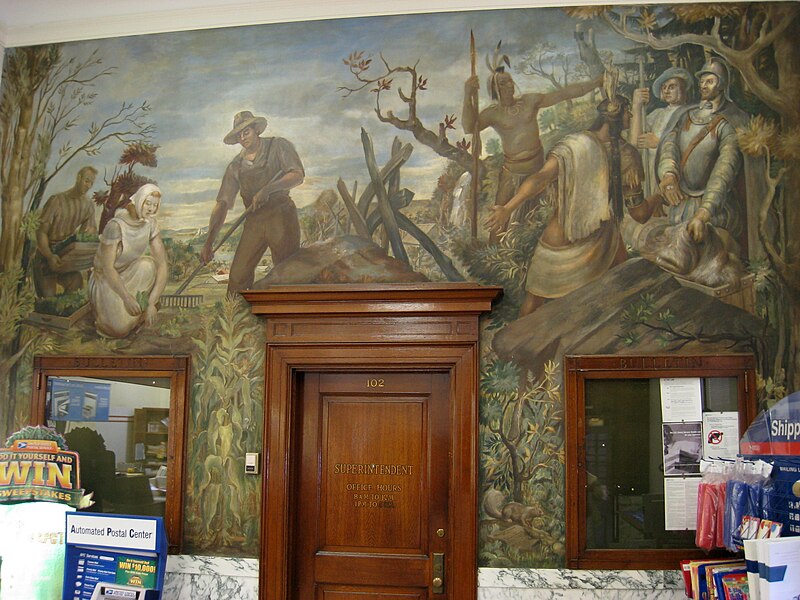 File:Post Office mural - Arlington, MA.jpg