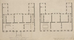 Ground and first floor plans Powis House Anonymous 18th century edited.jpg