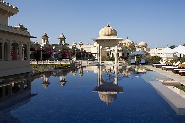 The wedding portion was of the film shot at the Oberoi Udaivilas, Udaipur