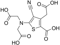 Structuurformule van ranelinezuur