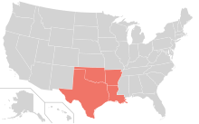 Member states of the Red River Compact Commission Red River Compact Commission members.svg