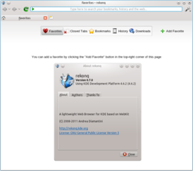 Скриншот программы Rekonq