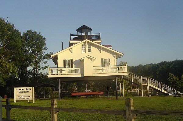 Replica of the Roanoke River Lighthouse, built at Plymouth, North Carolina