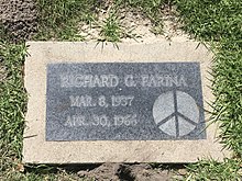 Richard Fariña's tombstone