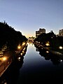 30 September 2021. North up the Rideau Canal from Corktown Footbridge in Downtown Ottawa.