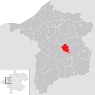 Localisation de la commune de Ried im Innkreis dans le district de Ried im Innkreis (carte cliquable)