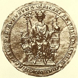 Королевская печать короля Германии Ричарда Корнуоллского.