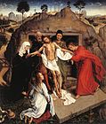 羅希爾·范德魏登的《哀悼殉難耶穌（英语：Lamentation of Christ (van der Weyden)）》，96 × 110 cm，約繪於1463年，1666年始藏[29]