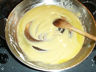 Roux a simple and basic sauce made with butter (or other fat) and flour